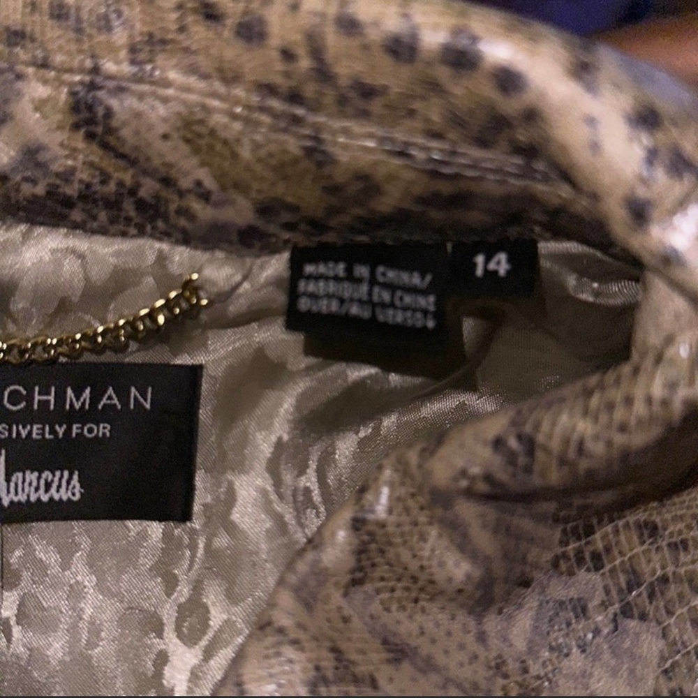 Dana Buchman Neiman Marcus Snakeskin Leather Jacket - Picture 7 of 7
